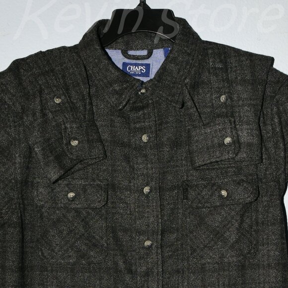 Chaps‎ Men's Knit Flannel Shirt - Picture 2 of 3